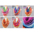 Lingshang 2015 latest designs for ladies new fashion dress flower print gauze scarf chiffon shawl magic pashmina scarf